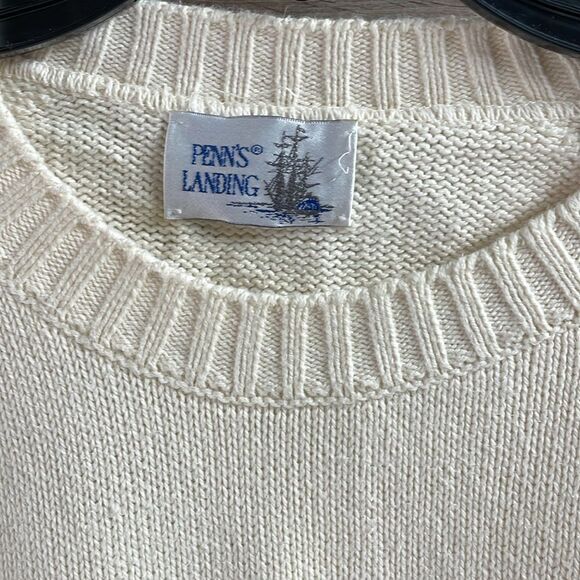 Penns Landing Men’s Crew Neck Sweater, Size XL, Cream - Picture 4 of 8